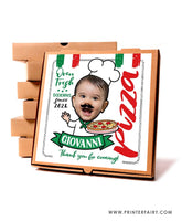 Pizza Box Label with Photo