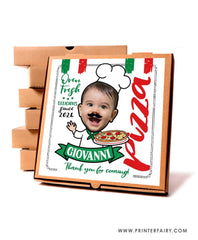 Pizza Box Label with Photo