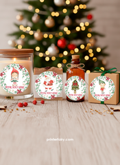Editable Round Label Set
