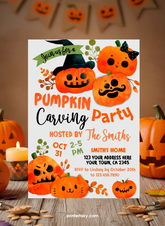 Pumpkin Carving Party Invitation