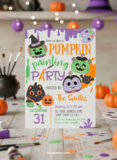 Pumpkin Painting Party Invitation