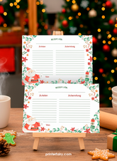 Christmas Recipe Card Design