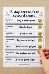 Free 7 Day Screen-Free Reward Chart Printable