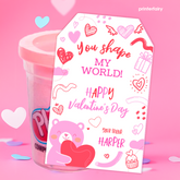 Valentine's Day Printable Tag for Playdoh