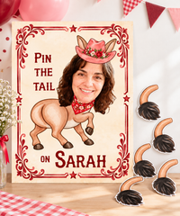 Personalized Pin the Tail on the Donkey Game with Photo