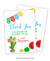 Fiesta Birthday Party Favor Tags