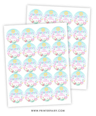 Pool Birthday Party Toppers