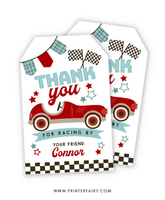 Race Car Favor Tags