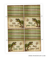 Dinosaur Birthday Party Food Tents