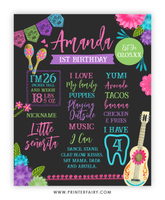 Fiesta First Birthday Board