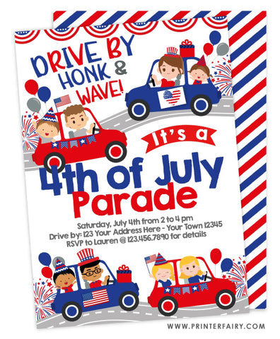 4th of July Parade Invitation
