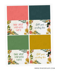 Tropical Birds Birthday Food Tents