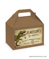 Dinosaur Birthday Party Gable Box