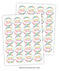 Unicorn Pool Birthday Party Toppers