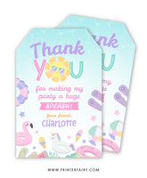Pool Birthday Party Favor Tags