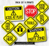 Construction Birthday Signs