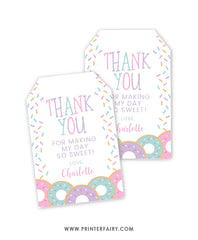 Donut Favor Tag
