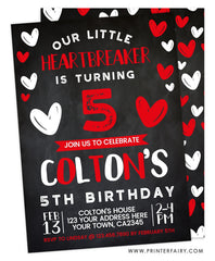 Valentine's Day Birthday Invitation