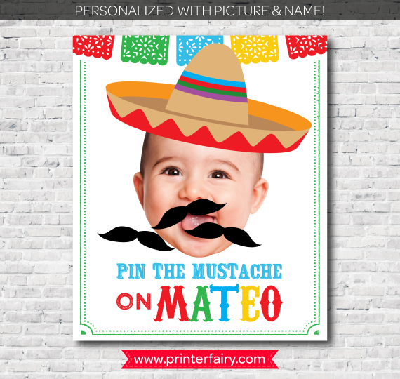 Pin the Mustache Game | PrinterFairy
