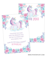 Unicorn Thank You Card