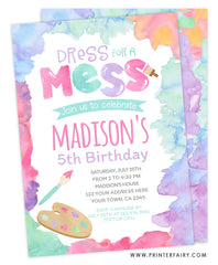 Art Birthday Invitation