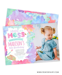 Art Birthday Invitation with photo