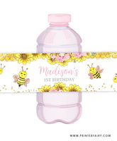 Bee Water Bottle Label