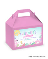 Pool Birthday Party Gable Box Label