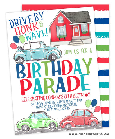 Birthday Parade Invitation