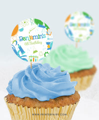 Science Birthday Party Toppers