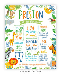 Color Jungle Birthday Board