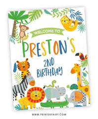Color Jungle Welcome Sign