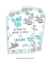 Cute Sharks Favor Tags
