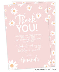 Daisy Thank You Card