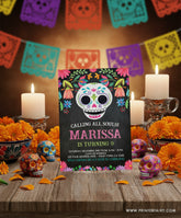 Día de los Muertos Birthday Invitation