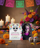 Día de los Muertos Birthday Invitation with Photo