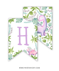 Dinosaur Birthday Banner