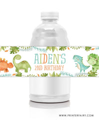 Dinosaur Water Bottle Label
