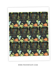 Dinosaur Party Favor Tag