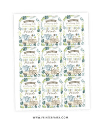 Elephant Baby Shower Favor Tag