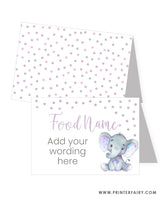 Elephant Baby Shower Food Tents
