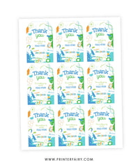 Science Birthday Party Favor Tag