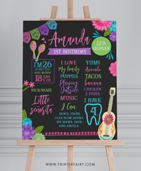 Fiesta First Birthday Board