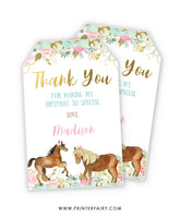 Horse Favor Tags (floral)