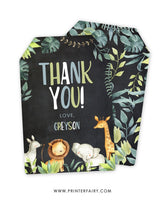 Jungle Party Favor Tag