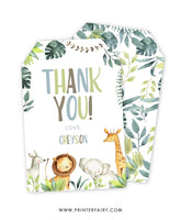 Jungle Party Favor Tag