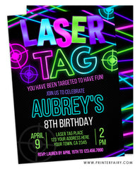 Laser Tag Birthday Party Invitation