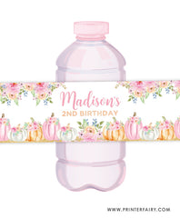 Little Pumpkin Water Bottle Label