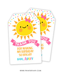 Little Sunshine Favor Tag