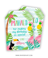 Luau Favor Tag